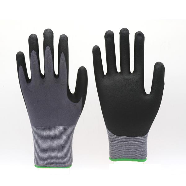 15 G Seamless Stretch Nylon And Spandex Liner Oil Resistant Working Gloves Light Oil Applications Motor Mechanic Gloves