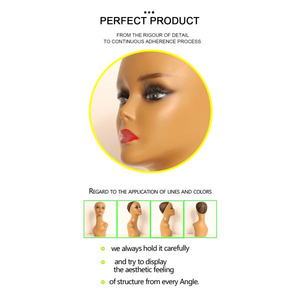 Standing Wig Training Mannequin Head 1.66kg Exquisite Makeup