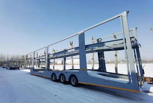 3 Axle Air Suspension Car Carrier Semi Trailer with Fuwa/BPW Axle and ABS System