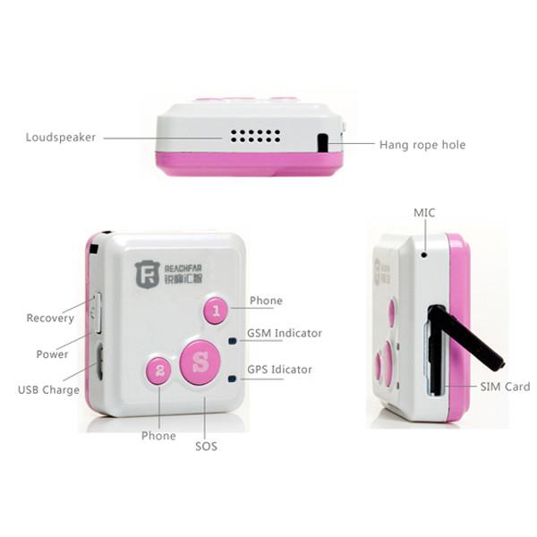 Low cost mini chip child gps tracker bracelet for persons and pets reachfar rf-v16