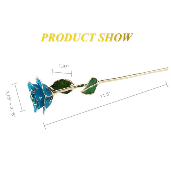 Wholesale Long Stem 24K  Lacquer gold Dipped Trimmed  Rose for Christmas and valentine's day gifts