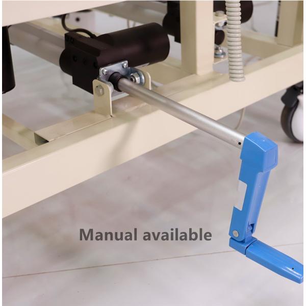 ABS Guardrails Metal Nursing Hospital Adjustable Beds With 4 Castors