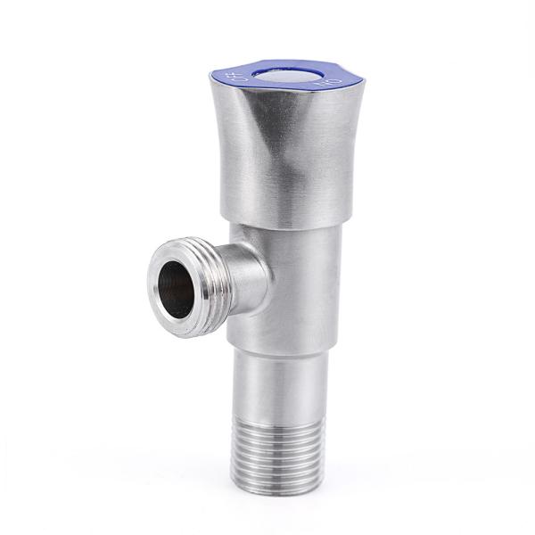 Home Bathroom Angle Stop Valve 1/2X1/2 SS304 Brushed