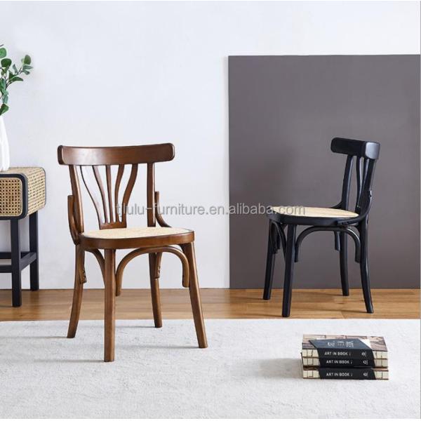 Silla de comedor de madera maciza apilada de diseño nórdico