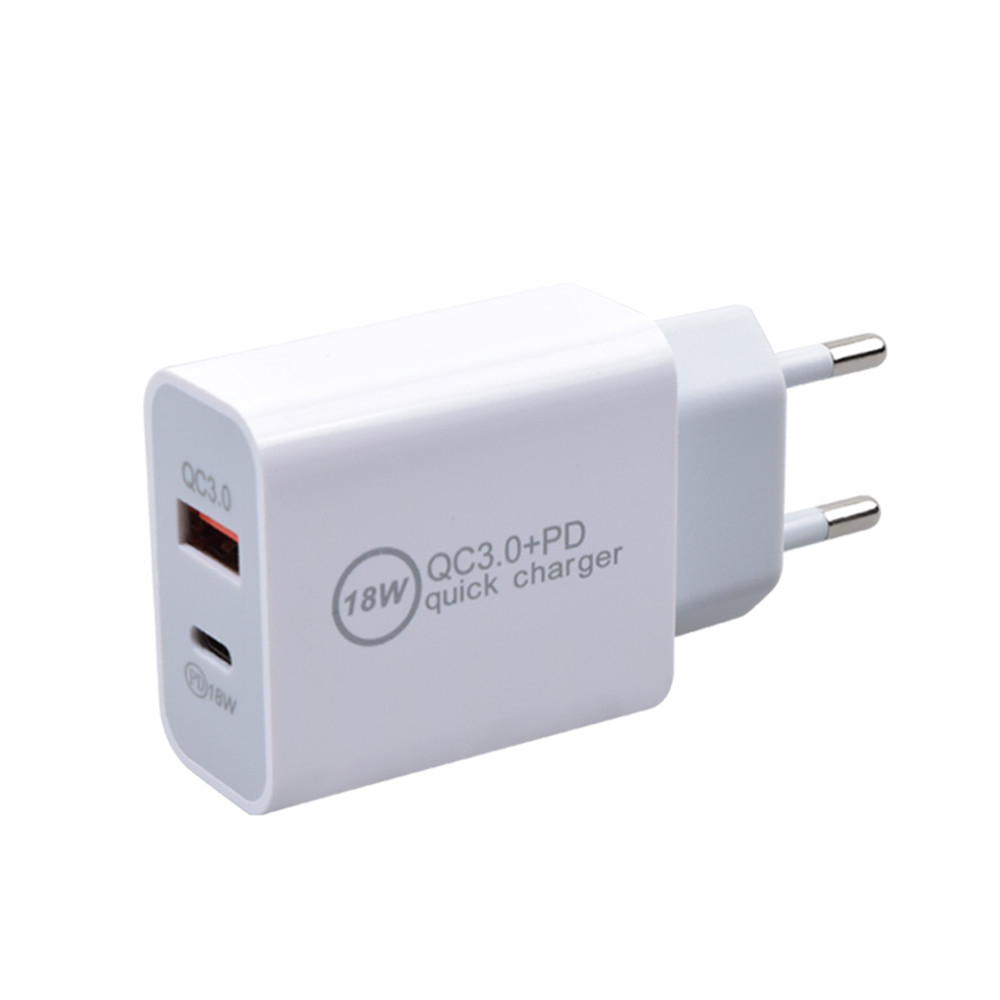 Заряжатель стены USB c порта 18W обязанности 2 Qualcomm 3,0 быстрый