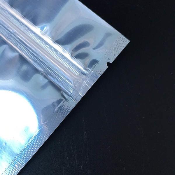 Customized Printing front zip lock aluminum foil Plastic bags for cosmetic makeup brush packaging
