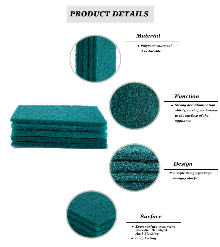 Hygienic Nylon Scouring Pad for Kitchen Cleaning