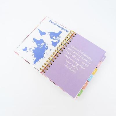 Glue Binding Hardcover Notebook Printing 6x8 Inch Gold Blank Spiral Bound Notebook