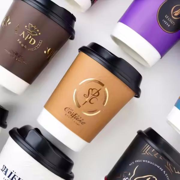 Coupe de café jetable à double paroi FSC 22 oz Coupe de papier écologique 630cc