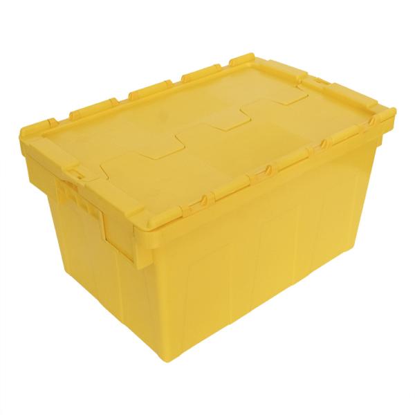 Attached Lid Storage Box Solid Moving Crate for Heavy-duty and Versatile Logistic Needs