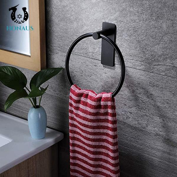 Brushed Bathroom Kitchen Accessories Wall Hanging Towel Ring Max 20KG Capacity