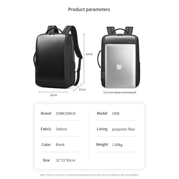 Logo personnalisé de haute qualité Voyage d'affaires chargeur USB sac à dos 15.6 pouces sac portable homme sac à dos portable