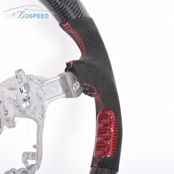 RAV4 Toyota LED Real Carbon Fiber Steering Wheel Custom Black Red 350mm