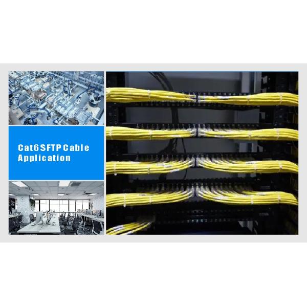 1000FT SFTP CAT6 Cable Yellow LSZH 23AWG Lan Cable 250MHz Plenum Cable