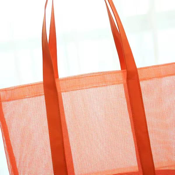 Polyester Main Material Custom Ultralight Large Personalized Beach Mesh Tote Bag