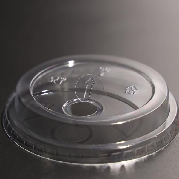PET Transparent BPA Free Plastic Cup Flat Lid Fit For Boba Cup