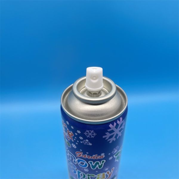 1-Inch Tinplate Mounting Cup Aerosol Valve with Ø 0.080 Housing Orifice and Dip Tube Matched to Can Height for Snow Spray Applications