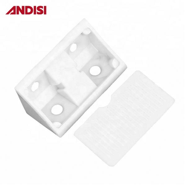 Home Office Furniture Cabinet ABS Plastic Bracket Connector in White/Black/Brown Finish