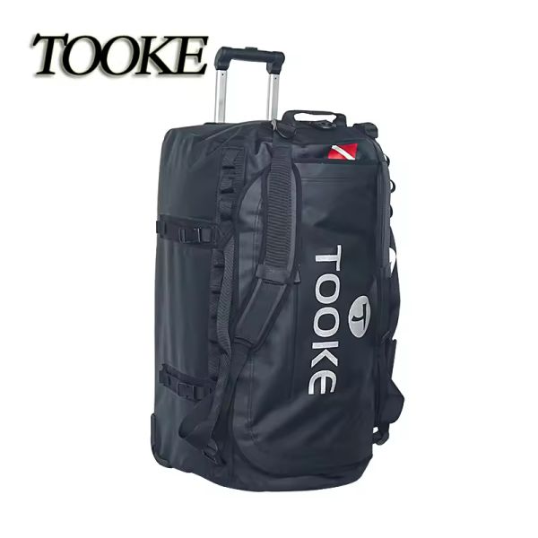 Custom Large Dive Bag Luggage Waterproof Travel Wheeled Diving Suitcase Trolley Duffel Bag