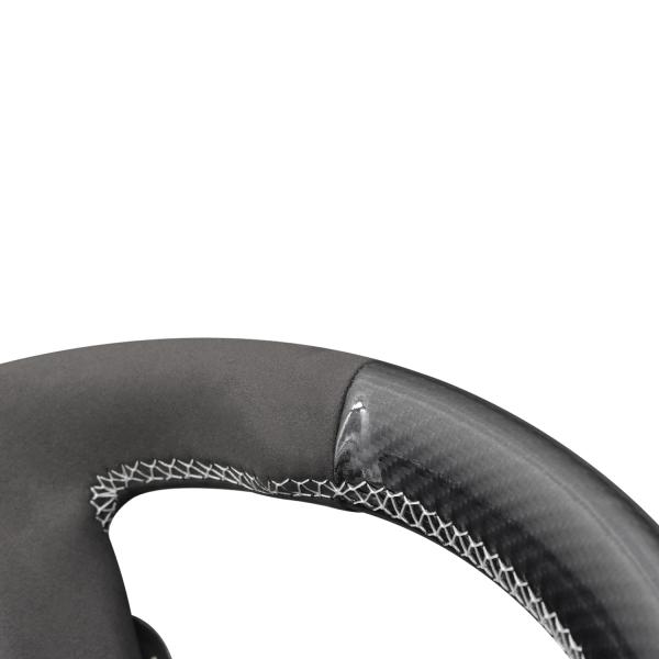 Interior Accessories Factory Price Hand Stitched Black Carbon Fiber Suede Steering Wheel Cover for Chevrolet Camaro 2010-2013