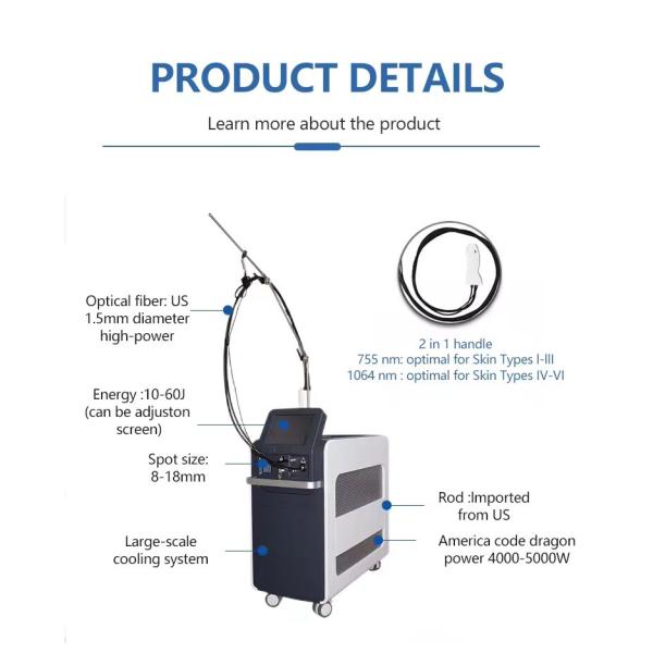Light Source ND YAG Solid Laser Fractional Laser Device , DPL Laser Machine