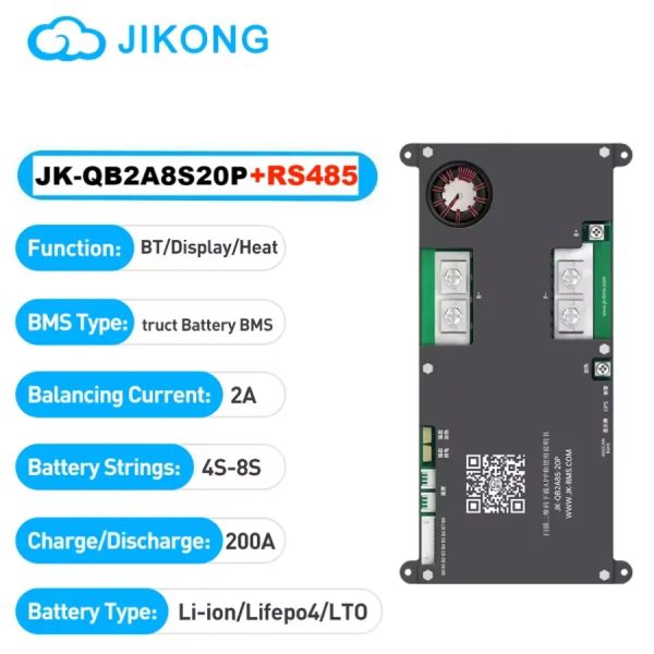 Smart BMS LiFePO4 4s 12V BMS LiFePO4 8s 24V 100A 150A for Car Starting Truck Lithium Battery