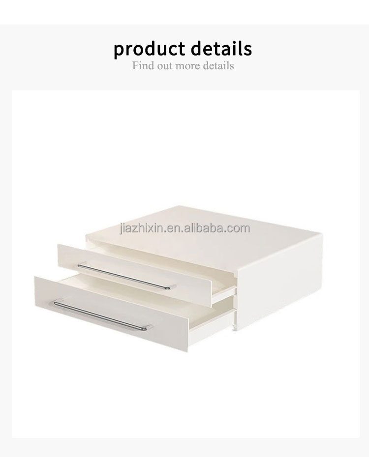 3layer Large Capacity Office Printer Storage Rack with 2 Drawers Living Room Desktop Organizer for Coffee Machine Microwave Oven