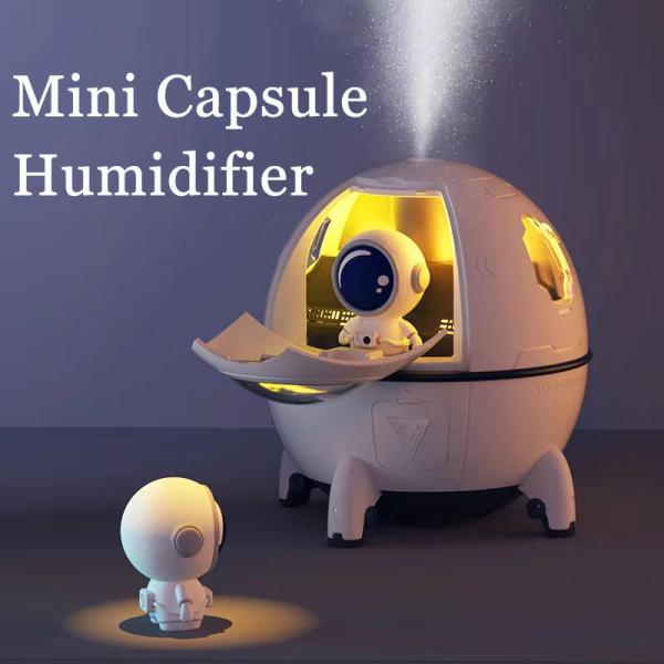 Grátis Humidificador de Capsulas Espaciais Cute Design USB Recarregável Mini Portátil Umidificador de Ar Ultrassônico Com Luz LED