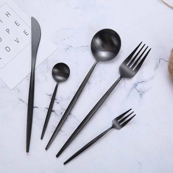 China NEWTO NC099 Matte Black Flatware Set Stainless Steel cutlery Talheres