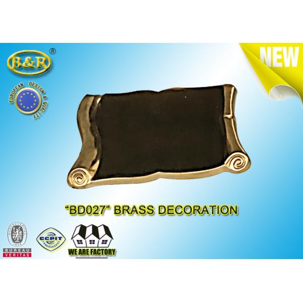 REF. BD027 Brass Scroll Tombstone Decoration Material Copper Alloy Size 9×13 Cm