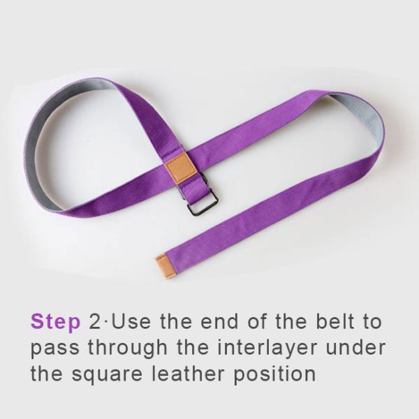 60×50×0.4cm 8 Shape Adjustable Cotton Stretching Strap Yoga Carrying Strap