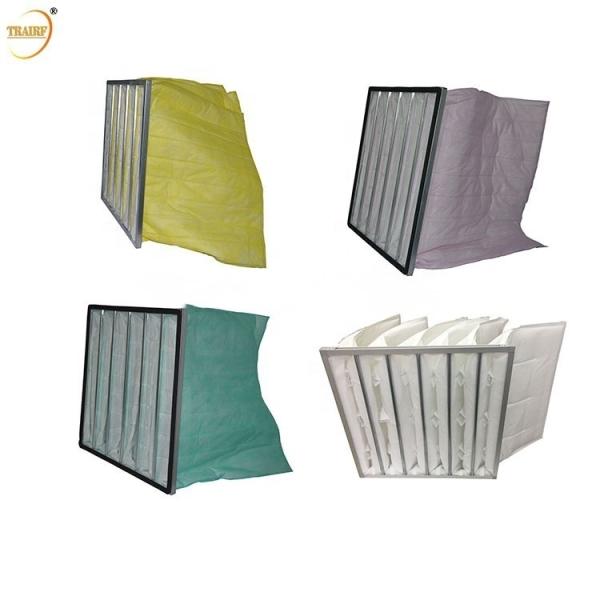 White Polyester Fiber Washable Bag Air Filter For Cement Plant