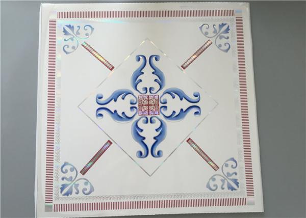 High Intensity White PVC Ceiling Tiles For Bathrooms Various Colors / Patterns