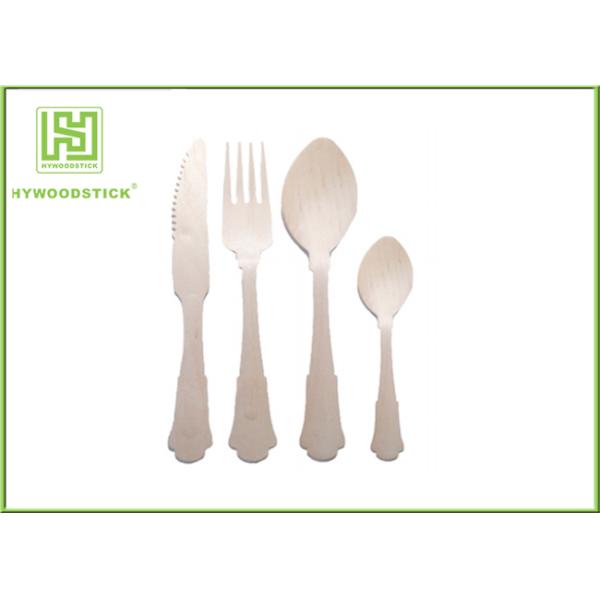 Branded Eco Friendly Dinnerware , Disposable Bamboo Cutlery For Picnic Non - Toxic