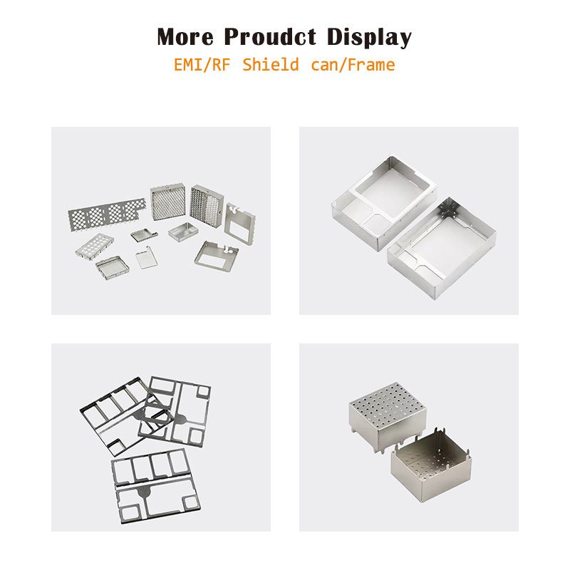 Custom RF Shielding Cover with Laser Engraved Pattern EMI RFI Shielding Can for PCB Electronic Communication Devices