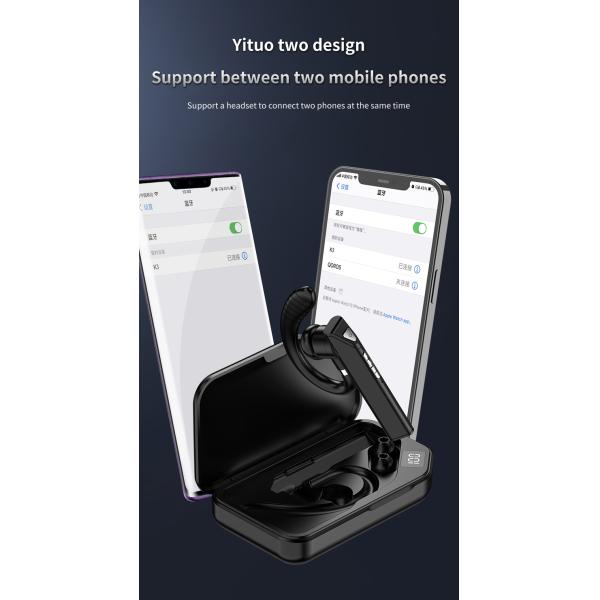 Mon Eearhook Wireless Bluetooth Earpiece Hands Free QCC Earphones For Driving Office