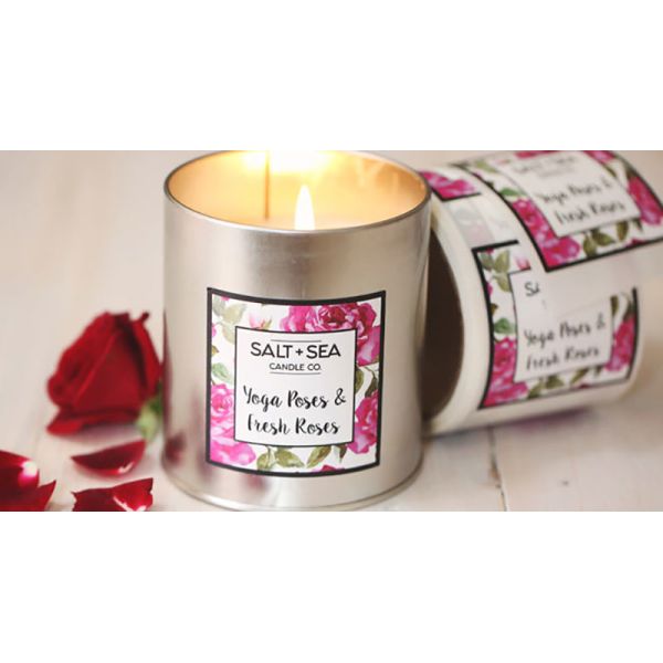 Personalized Printing Gold Foil PVC Label Sticker Logo Label For Candle Jar