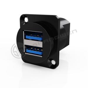 9ピンのシールド式ダストプローフダブルポートUSBタイプA/B3.0データケーブル接続器 オーダーメイド長さプラスチックABSホイス オーディオ用銅
