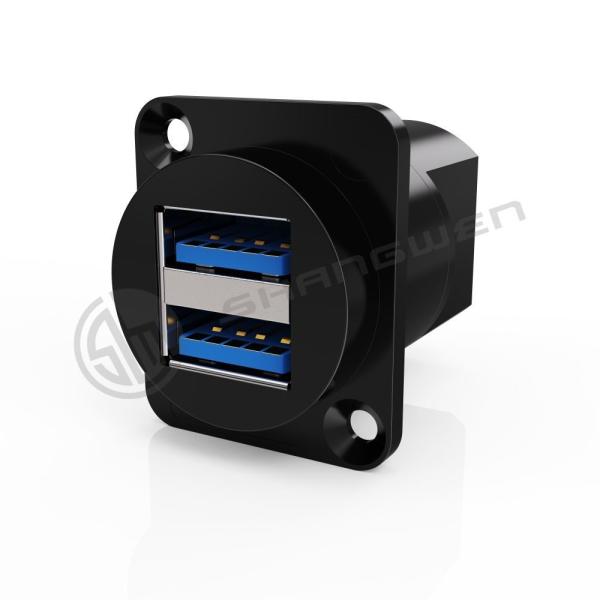 9Pin Shielded Dustproof Double Port USB Type A/B 3.0 Data Cable Connector Custom Length Plastic ABS Housing Copper for Audio