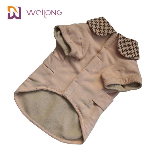 Embroider Windbreaker Poly Suede Dog Coat Customized for Autumn / Winter