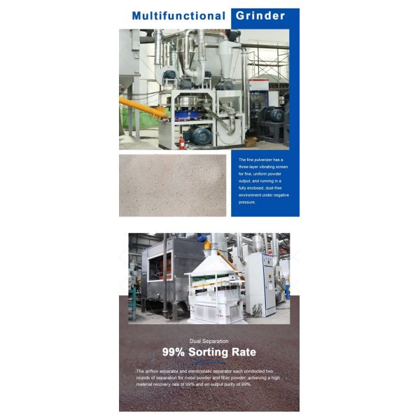 OEM E-waste Electronic Scrap Automatic Garbage Recycling Waste Sorting Plant  Line System