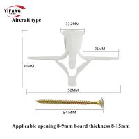 Prises de mur en plastique à haute pression de panneau de gypse d'ancres de mur de prise 13*30