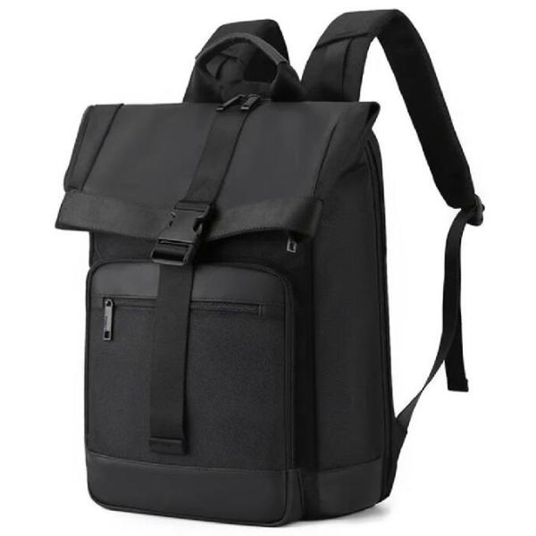 Nylon Roll Top Tuck Pack Rucksack With Buckle Cover Large Capacity Outdoor Travel Business Laptop Backpack