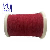 Cables cubiertos de seda roja 0.1mmx50 litz cables servidos de seda natural para el cable de enrollamiento del motor eléctrico