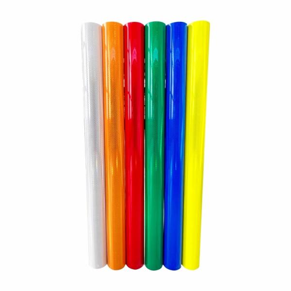 10 Years Prismatic Diamond Reflective Sheeting Vinyl Film For Safety Warning