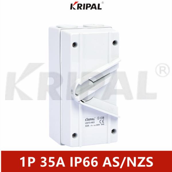 35A Single Pole 250V Outdoor Waterproof Isolator Switch With SAA