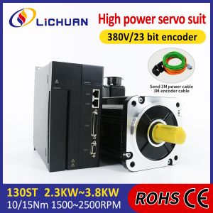 Lichuan AC Servo Motor Drivers Kit HIGH POWER 10N.m 2.6KW AC380V 10A 1500/2000