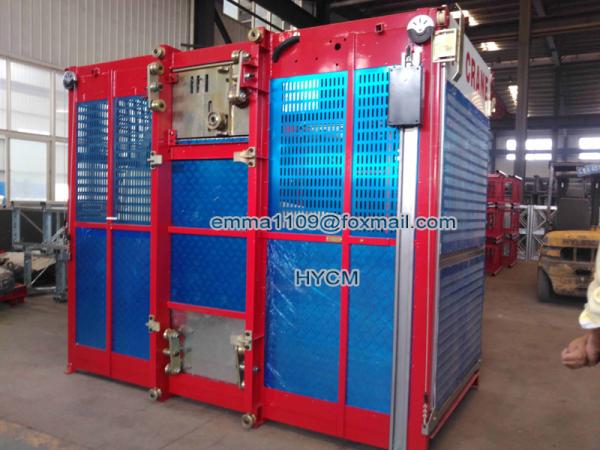Customized 500kg Passenger Hoist Elevator SC50 Inside Tower Cranes Mast Section