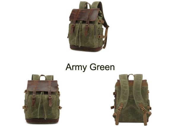 Fits 14 Inch Laptop Canvas Rucksack Casual Daypack