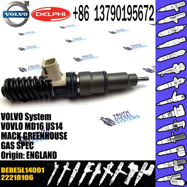 Injetor de combustível diesel 22218106 BEBE5L14001 BEBE5L12001 BEBE5L14101 2271795 E3.5 para o GÁS DE ESTUFA de VOLV MD16 US14
